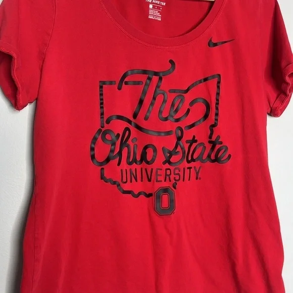 Women’s Nike Scoop Neck The Ohio State University Tshirt Red Large - Picture 2 of 3